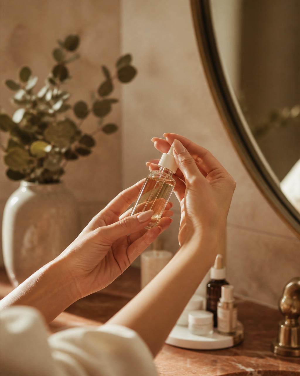 Morning glow serum routine